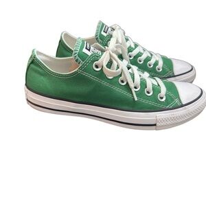 Converse Low Top Canvas Sneakers - Green & White